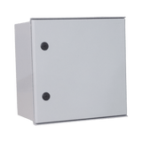 Gabinete de Poliéster IP65 Uso en Intemperie 40 x 40 x 20 cm con Placa Trasera Interior de Plástico Incluye Chapa y Llave - SILYMX