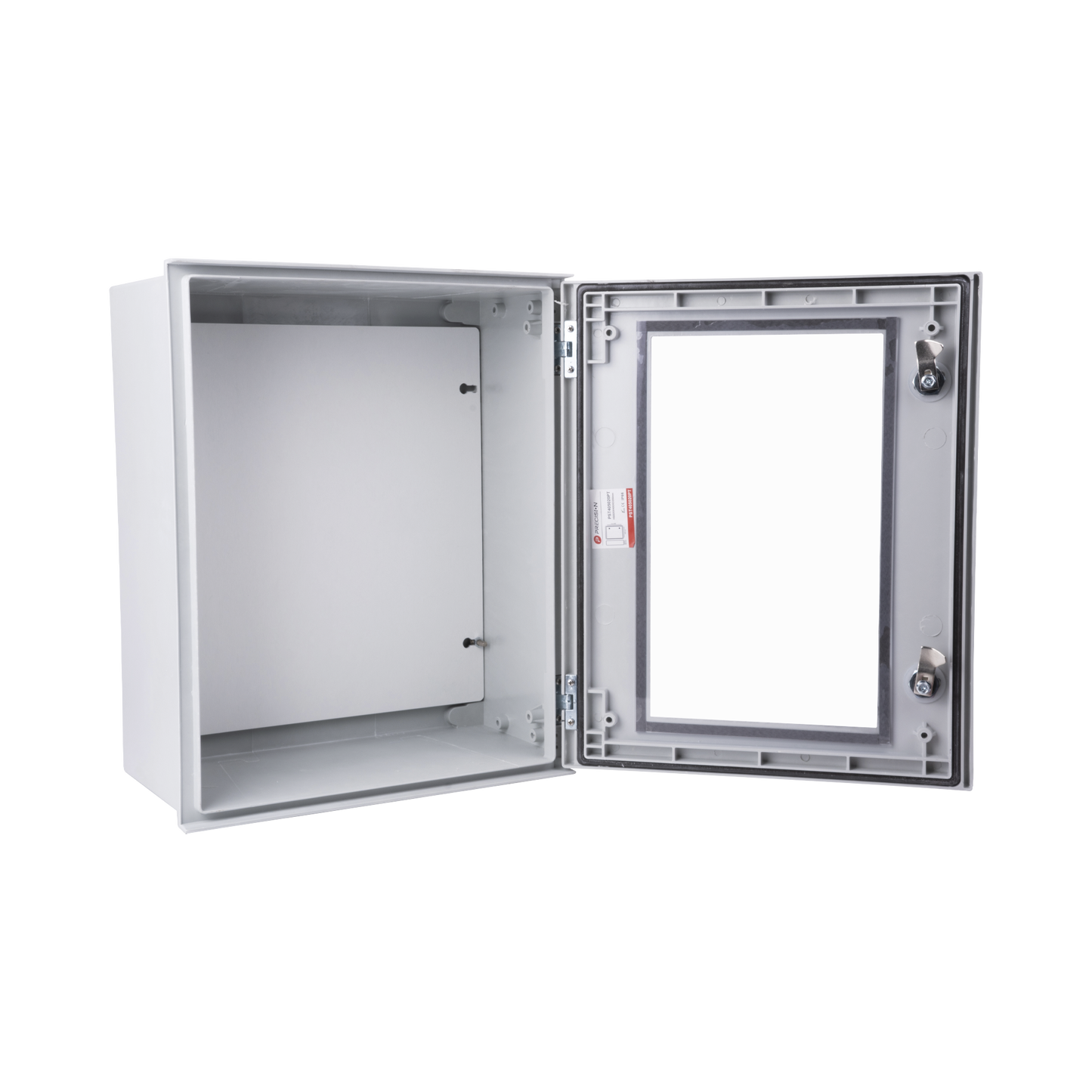 Gabinete de Poliéster IP65 Puerta Transparente Uso en Intemperie (400 x 500 x 200 mm) con Placa Trasera Interior (Incluye Chapa y Llave) - SILYMX