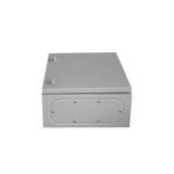 Gabinete de Acero IP66 Uso en Intemperie (500 x 700 x 250 mm) con Placa Trasera Interior y Compuerta Inferior Atornillable (Incluye Chapa y Llave) - SILYMX