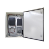 Gabinete de Acero IP66 Uso en Intemperie (500 x 700 x 250 mm) con Placa Trasera Interior y Compuerta Inferior Atornillable (Incluye Chapa y Llave) - SILYMX