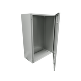Gabinete de Acero IP66 Uso en Intemperie (500 x 700 x 250 mm) con Placa Trasera Interior y Compuerta Inferior Atornillable (Incluye Chapa y Llave) - SILYMX