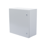 Gabinete de Acero IP66 Uso en Intemperie (600 x 600 x 300 mm) con Placa Trasera Interior y Compuerta Inferior Atornillable (Incluye Chapa y Llave) PST-6060-30A - SILYMX