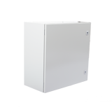 Gabinete de Acero IP66 Uso en Intemperie (600 x 600 x 300 mm) con Placa Trasera Interior y Compuerta Inferior Atornillable (Incluye Chapa y Llave) PST-6060-30A - SILYMX