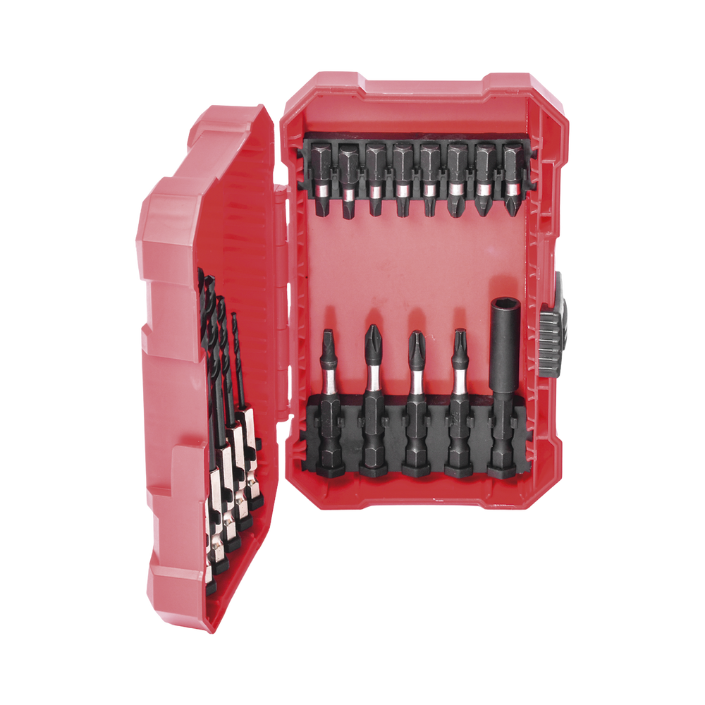 Juego de 18 Puntas y Brocas para Taladro con Entrada Hexagonal de 1/4" Incluye Estuche PST-C010-02 - SILYMX