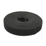 Cinta de Contacto Autoadherente Tipo Velcro Color Negro 1.6 cm x 25 metros Espalda con Espalda (Gancho y Bucle) PST-C05-001-BK - SILYMX