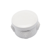Caja Derivación-Conexión de Plástico Circular con 4 Glándulas de Goma (7 diámetro X 4.8 alto cm) - SILYMX