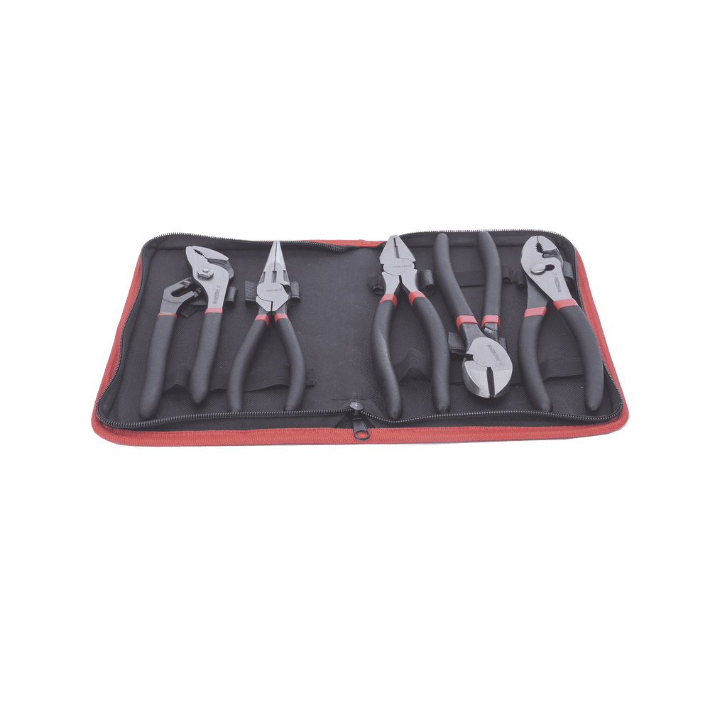 HerramientasPRECISIONPST-H010-03Juego de 5 Pinzas de 8" con Estuche Incluye: Pinza Mecánica Pinza para Tubo Pinza Eléctrica Pinza Corte Nariz Larga PST - H010 - 03 - SILYMX