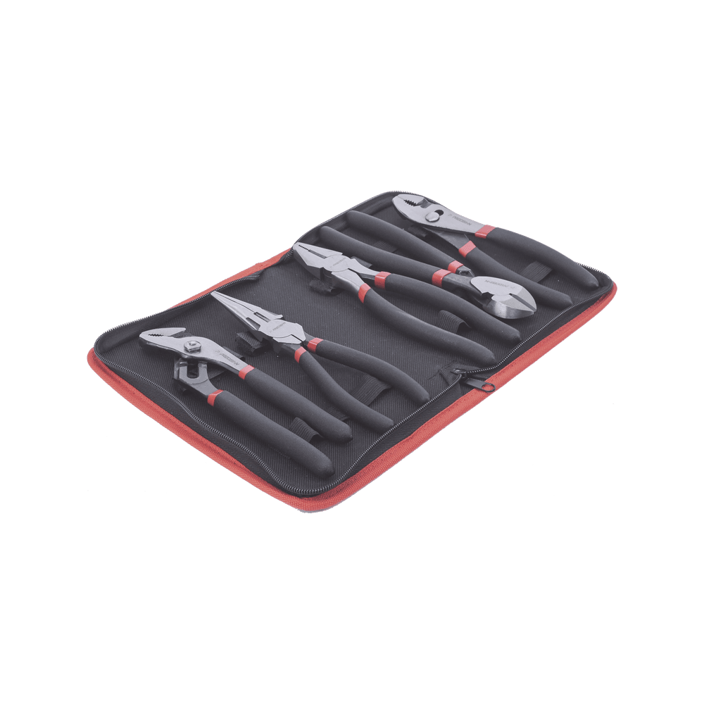 HerramientasPRECISIONPST-H010-03Juego de 5 Pinzas de 8" con Estuche Incluye: Pinza Mecánica Pinza para Tubo Pinza Eléctrica Pinza Corte Nariz Larga PST - H010 - 03 - SILYMX