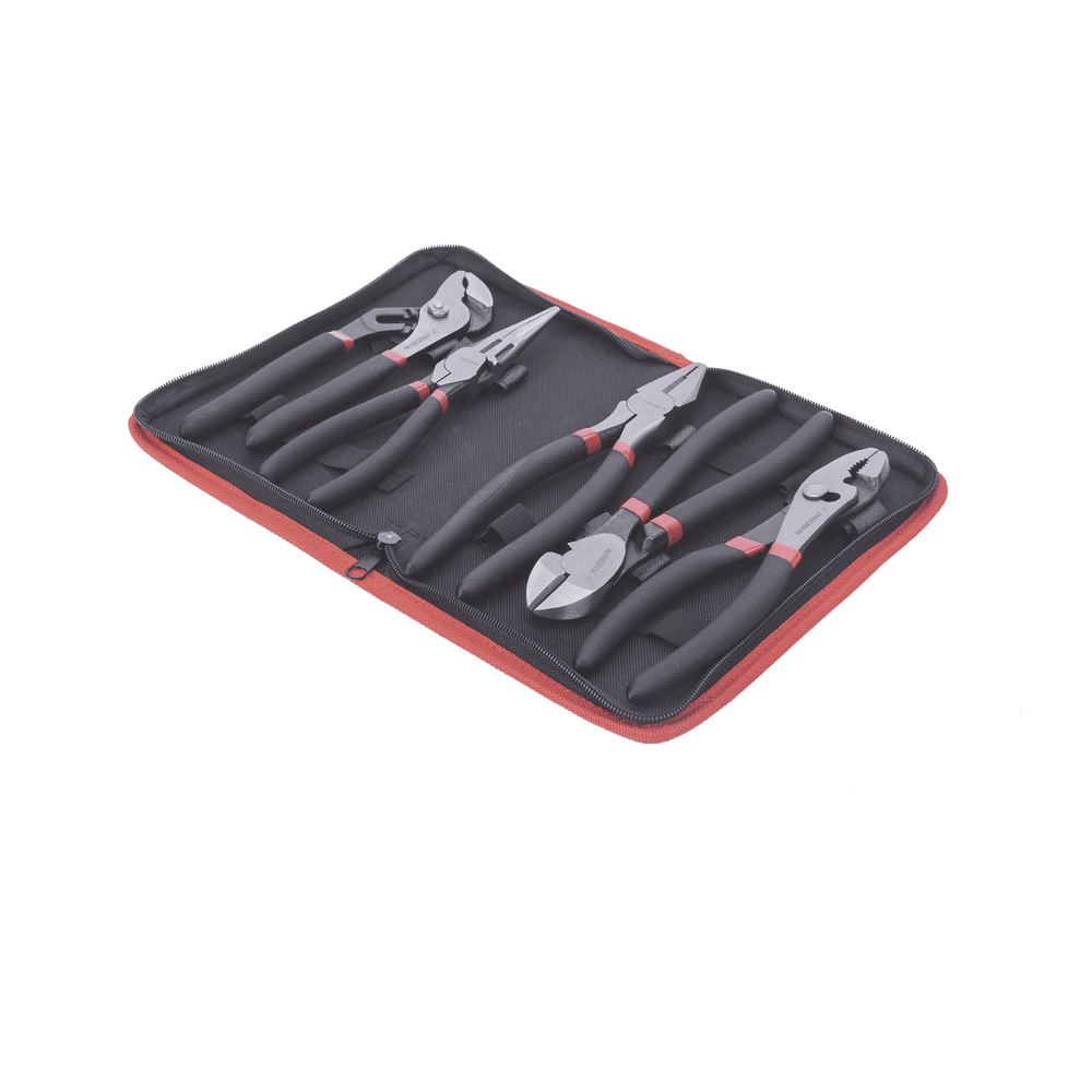 HerramientasPRECISIONPST-H010-03Juego de 5 Pinzas de 8" con Estuche Incluye: Pinza Mecánica Pinza para Tubo Pinza Eléctrica Pinza Corte Nariz Larga PST - H010 - 03 - SILYMX