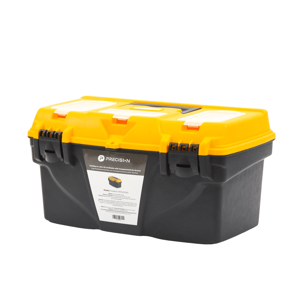 HerramientasPRECISIONPST-H070-01Caja Porta Herramientas 17" 44x26x23 cm Bicolor con Compartimientos para Tornillos PST - H070 - 01 - SILYMX