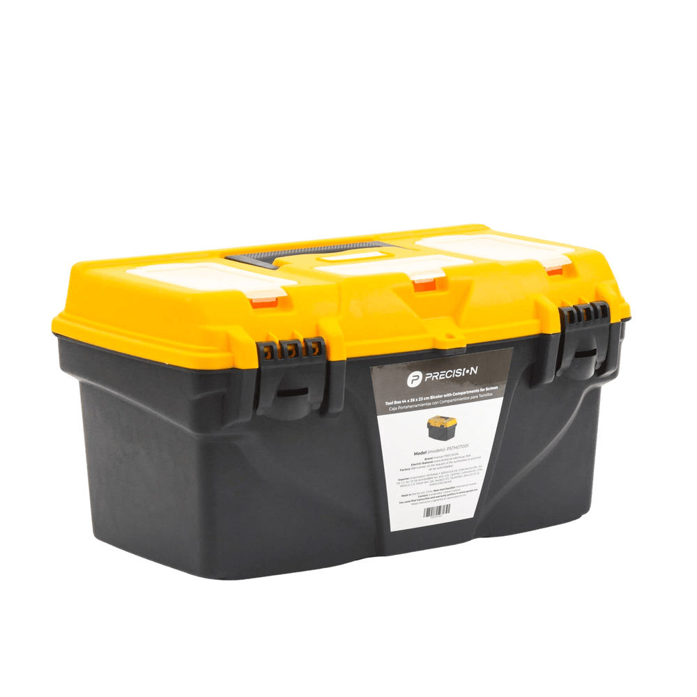 HerramientasPRECISIONPST-H070-01Caja Porta Herramientas 17" 44x26x23 cm Bicolor con Compartimientos para Tornillos PST - H070 - 01 - SILYMX