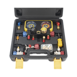 Manómetro de 4 vías con Accesorios para Gas refrigerante R410A/ R32/ R134A/R22 - SILYMX