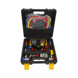 Manómetro de 4 vías con Accesorios para Gas refrigerante R410A/ R32/ R134A/R22 - SILYMX