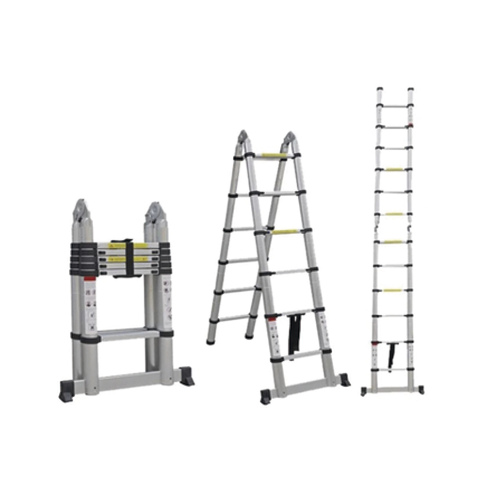 Escalera Telescópica de Aluminio Tipo Tijera de 1.9 + 1.9 Metros de Altura PST-H10-002 - SILYMX