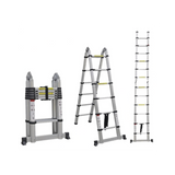 Escalera Telescópica de Aluminio Tipo Tijera de 1.9 + 1.9 Metros de Altura PST-H10-002 - SILYMX