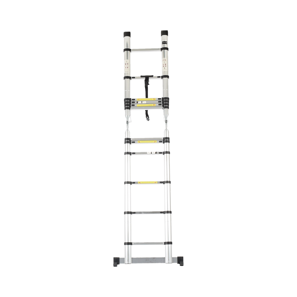 Escalera Telescópica de Aluminio Tipo Tijera de 1.9 + 1.9 Metros de Altura PST-H10-002 - SILYMX
