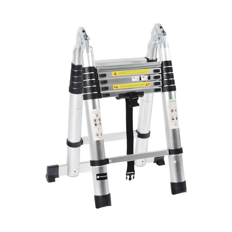 Escalera Telescópica de Aluminio Tipo Tijera de 1.9 + 1.9 Metros de Altura PST-H10-002 - SILYMX