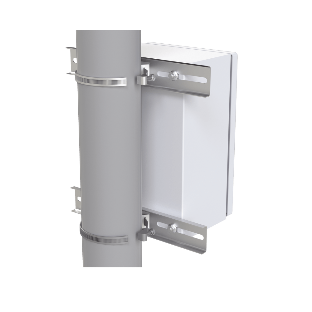 Montaje Galvanizado para Poste Universal para Gabinetes de Ancho Hasta 30 cm PRECISION PST-MOUNT-POLE-V3 - SILYMX