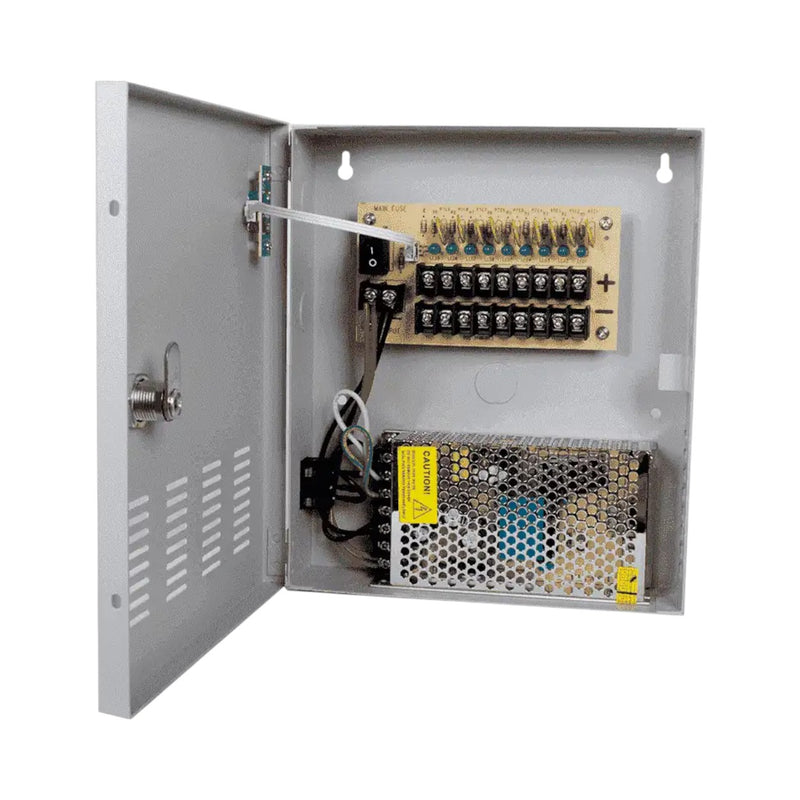 Fuente De Poder para cámaras SAXXON Salida 12 Vcd - 5 Ampers 9 Camaras UL PSU1210-D9