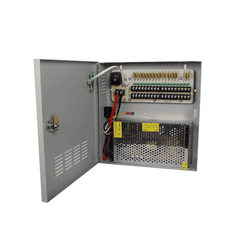 Fuente De Poder Pro Salida 12 Vcd - 20 Ampers 18 Camaras UL PSU1220D18