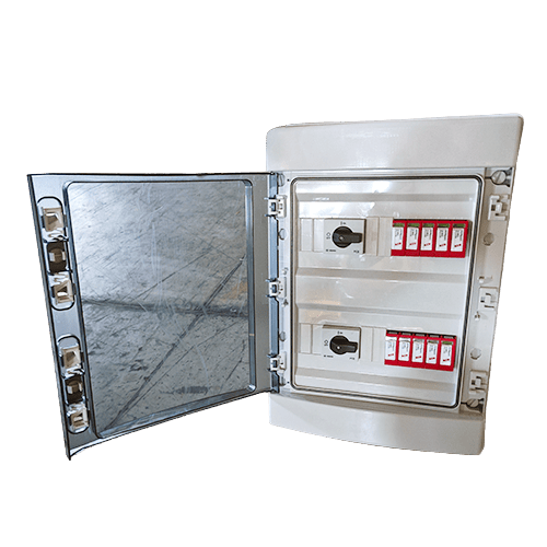 Centros de Carga e InterruptoresMERZCCM-4-8-8-16-1005TLSCaja Combinadora 4 MPPTs 8 Entradas 8 Salidas 16A 1005VDC Supresor MERZ CCM - 4 - 8 - 8 - 16 - 1005TLS - SILYMX