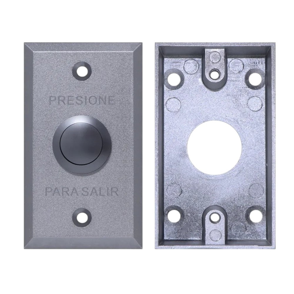 Botones de SalidaYLI ELECTRONICKITABK800AM/BB800AMKit Botón de Salida Mecánico Aluminio NO/NC/COM 3A 12V Caja Metálica YLI KITABK800AM/BB800AM - SILYMX