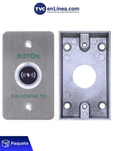 Paquete con Botón de Salida sin Contacto y Caja de Montaje Metálicos KITISK841BLED/MBB800AM - SILYMX