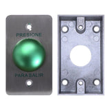 Botones de SalidaYLI ELECTRONICKIT-PBK-818A/MBB-800A-MKit Botón Salida Tipo Hongo Acero Inoxidable 304 Caja Montaje 3A 36VDC YLI Electronic KIT - PBK - 818A/MBB - 800A - M - SILYMX