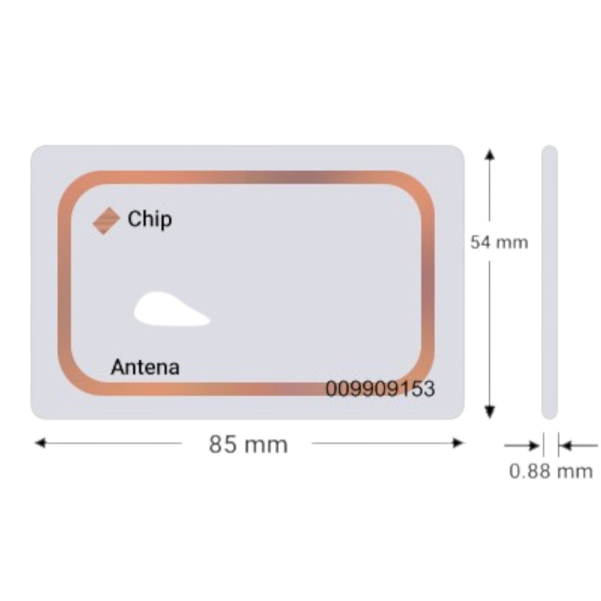 Paquete de 10 Tarjetas de Proximidad Mifare 13.56 Mhz Para Control de Acceso ASC- MF01SF - SILYMX