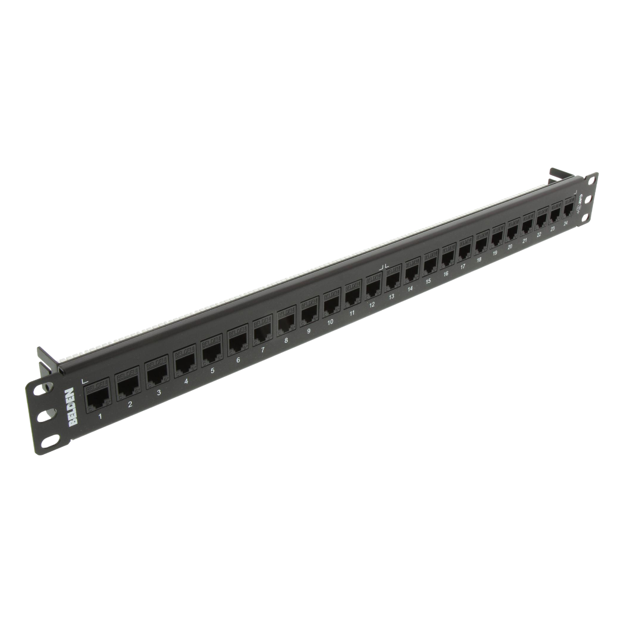 Patch Panel Belden Cat6 Cat6+ 24 Puertos 1U Precargado Negro AX103253 - SILYMX