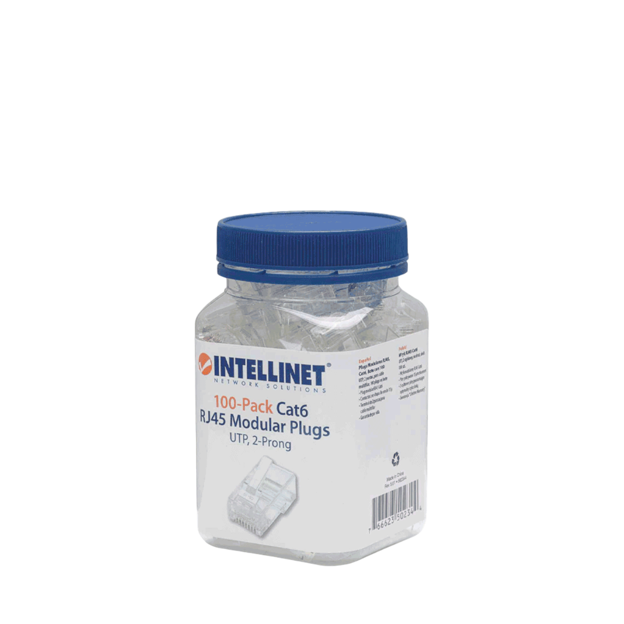 Plugs RJ45 Cat6 Multifilar INTELLINET 502344 100 Piezas Oro 15 Micras UTP 502344 - SILYMX