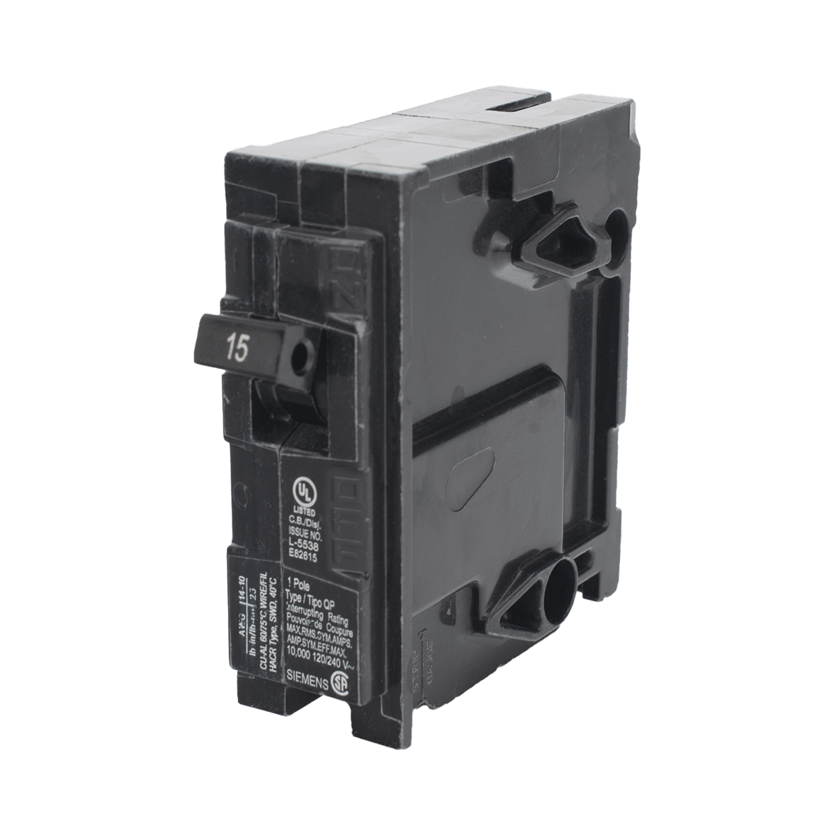 Centros de Carga e InterruptoresSIEMENSQ115SInterruptor automático ITM Termomagnético enchufable tipo QP 1 polo 15 amp - SILYMX