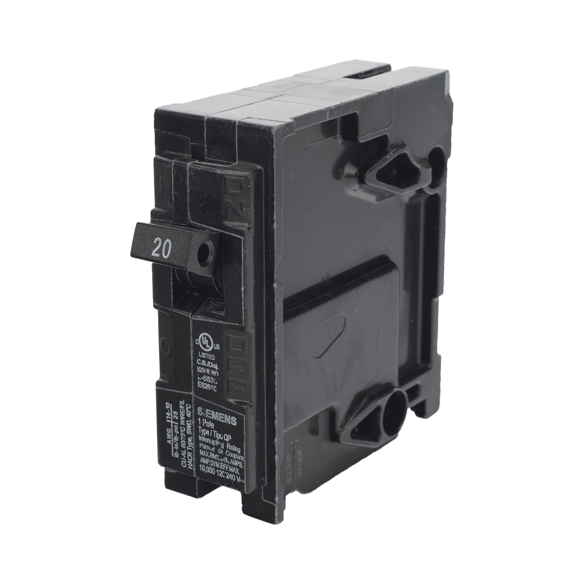 Centros de Carga e InterruptoresSIEMENSQ120Interruptor automático ITM Termomagnético enchufable tipo QP 1 polos 20 amp - SILYMX