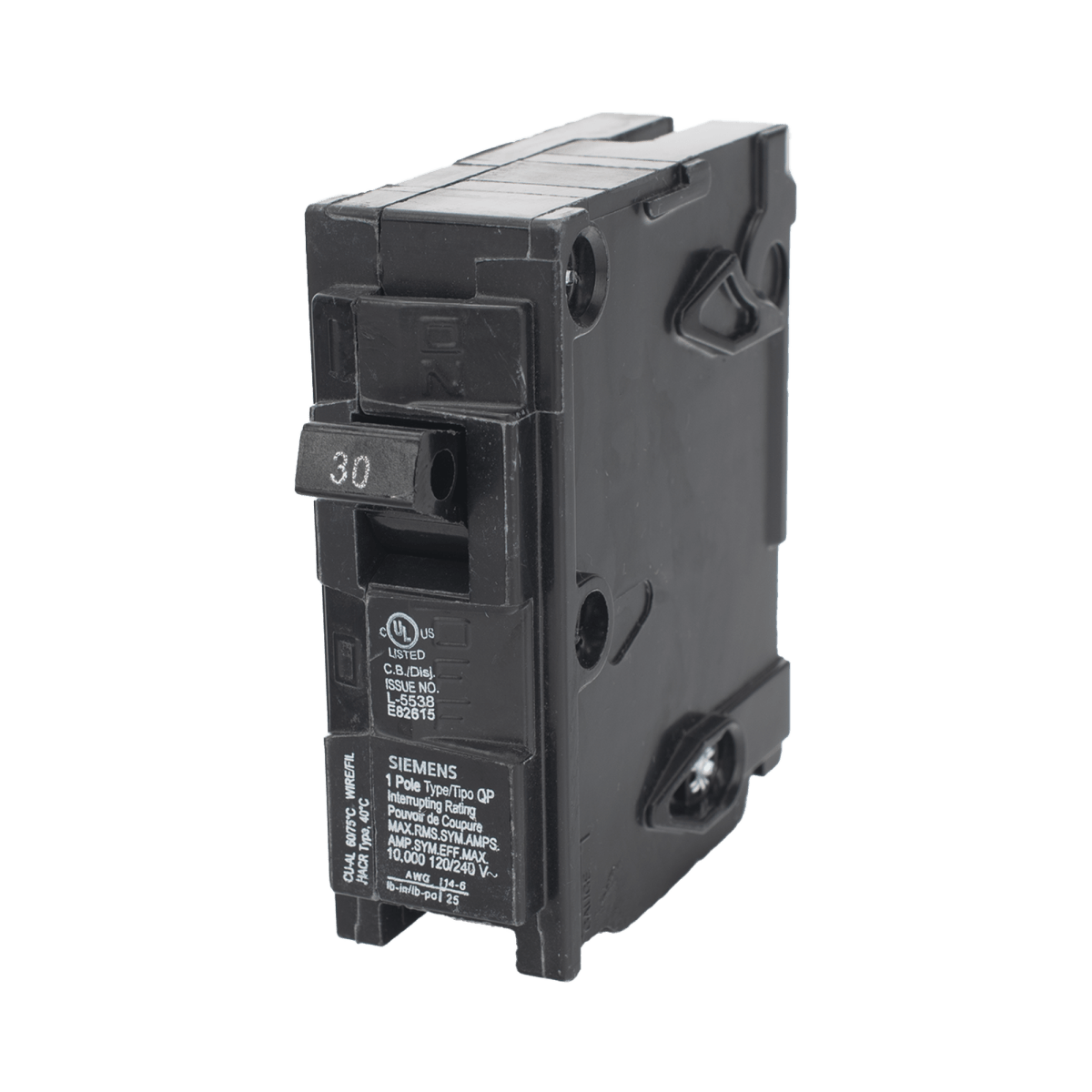 Centros de Carga e InterruptoresSIEMENSQ130Interruptor automático ITM Termomagnético enchufable tipo QP 1 polos 30 amp - SILYMX
