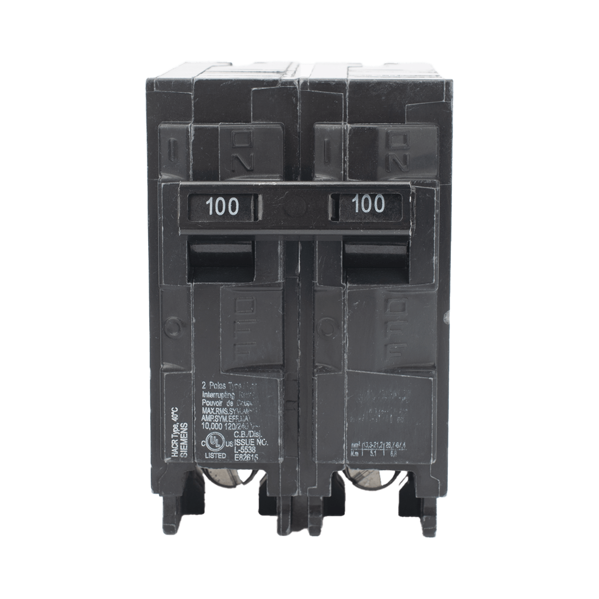 Centros de Carga e InterruptoresSIEMENSQ2100Interruptor automático ITM Termomagnético enchufable tipo QP 2 polos 100 amp - SILYMX
