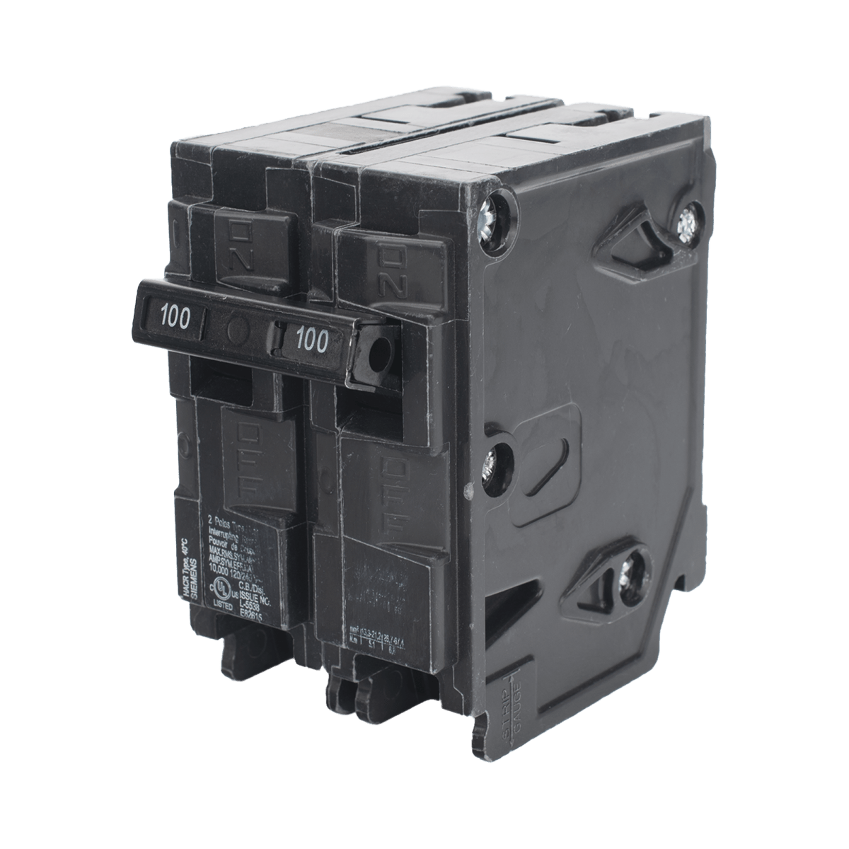 Centros de Carga e InterruptoresSIEMENSQ2100Interruptor automático ITM Termomagnético enchufable tipo QP 2 polos 100 amp - SILYMX