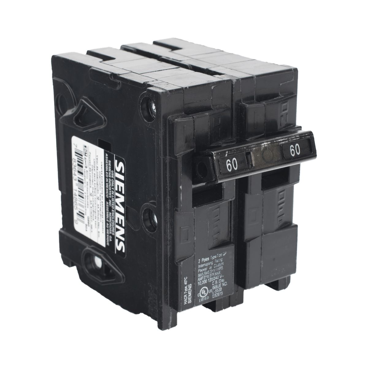 Centros de Carga e InterruptoresSIEMENSQ260Interruptor automático ITM Termomagnético enchufable tipo QP 2 polos 60 amp - SILYMX