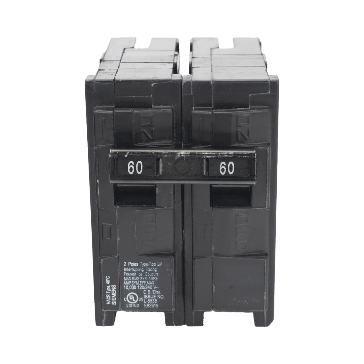 Centros de Carga e InterruptoresSIEMENSQ260Interruptor automático ITM Termomagnético enchufable tipo QP 2 polos 60 amp - SILYMX