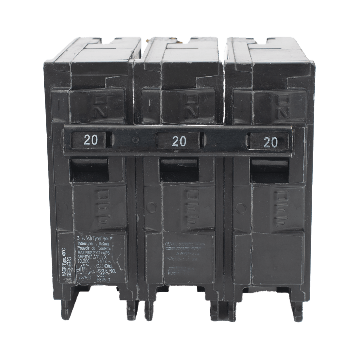 Centros de Carga e InterruptoresSIEMENSQ320Interruptor automático ITM Termomagnético enchufable tipo QP 3 polos 20 amp - SILYMX