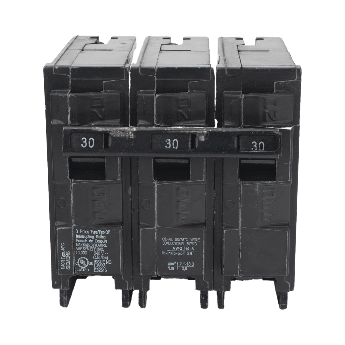 Centros de Carga e InterruptoresSIEMENSQ330Interruptor automático ITM Termomagnético enchufable tipo QP 3 polos 30 amp - SILYMX
