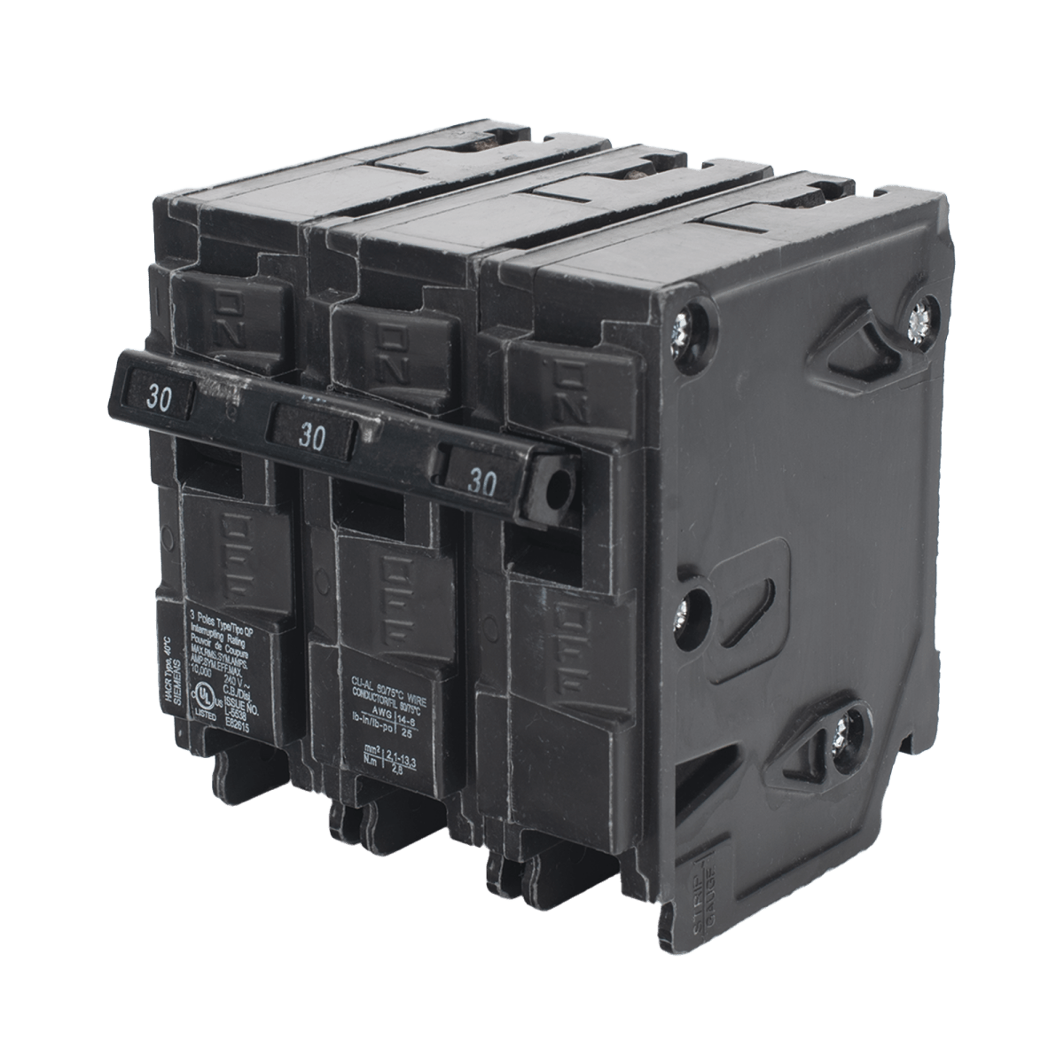 Centros de Carga e InterruptoresSIEMENSQ330Interruptor automático ITM Termomagnético enchufable tipo QP 3 polos 30 amp - SILYMX