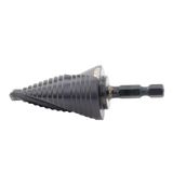 Broca Escalonada 12 en 1 de Liberación Rápida Acanaladura en Espiral produce Agujeros de 2-3 cm e Intermedios 10x más Durable QRST11 - SILYMX