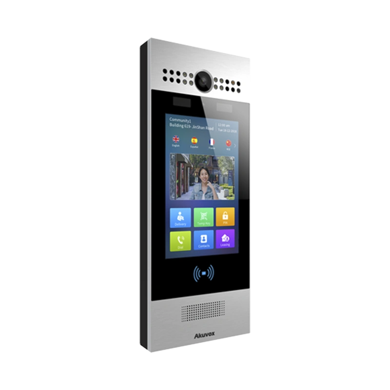 Kit Frente de Calle y Montaje en Pared Videoportero Ideal para fraccionamientos 100% en la Nube APP Llamada Telefónica ANDROID SIP ONVIF Reconocimiento Facial QR y PIN para Visitas IP65 IK06 BT - SILYMX