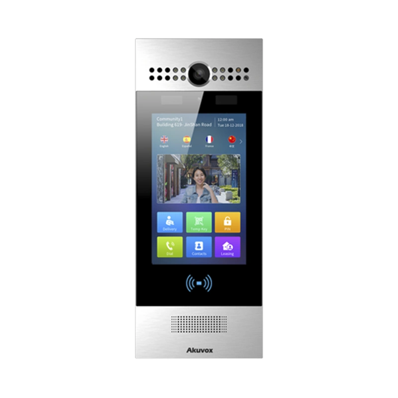 Kit Frente de Calle y Montaje en Pared Videoportero Ideal para fraccionamientos 100% en la Nube APP Llamada Telefónica ANDROID SIP ONVIF Reconocimiento Facial QR y PIN para Visitas IP65 IK06 BT - SILYMX