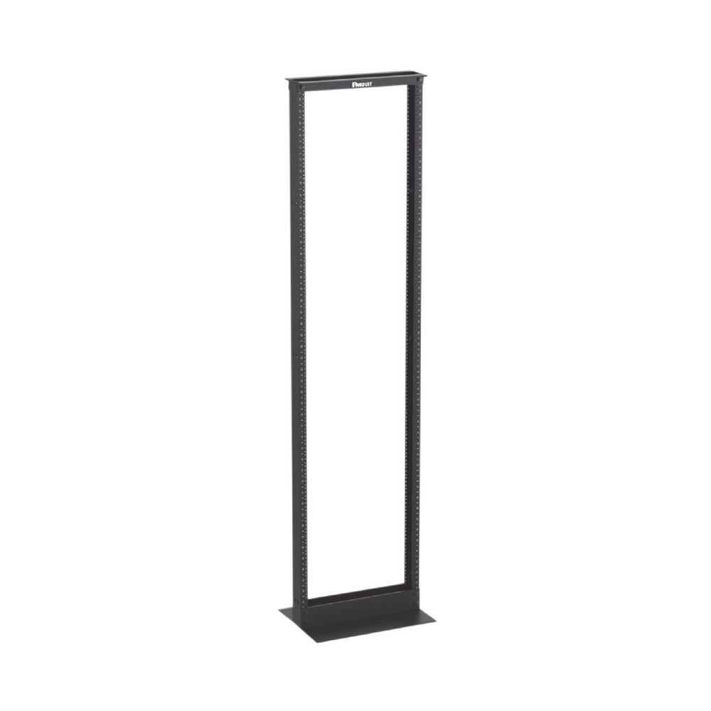 Rack De Dos Postes Panduit Estándar De 19 In Rieles Numerados Y Roscados #12-24 Fabricado En Aluminio 45 Unidades De Rack Color Negro R2P - SILYMX