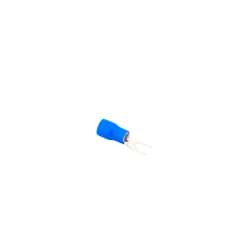 Terminal tipo horquilla espada aislada 18 - 14 AWG Azúl Paquete de 25 piezas RB1157 - SILYMX