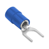 Terminal tipo horquilla espada aislada 18 - 14 AWG Azúl Paquete de 25 piezas RB1157 - SILYMX