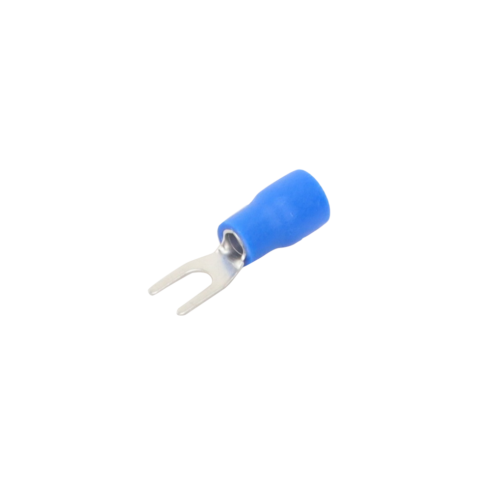 Terminal tipo horquilla espada aislada 16 - 14 AWG Azúl Paquete de 25 piezas RB1157-100 - SILYMX