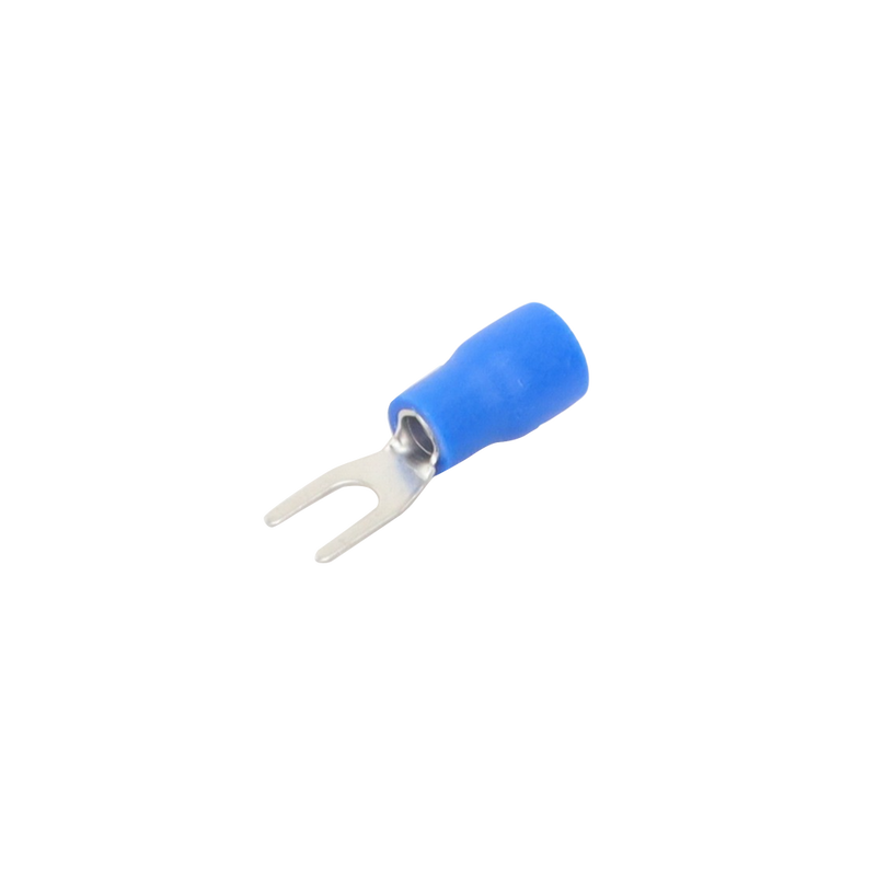 Terminal tipo horquilla espada aislada 16 - 14 AWG Azúl Paquete de 25 piezas RB1157-100 - SILYMX