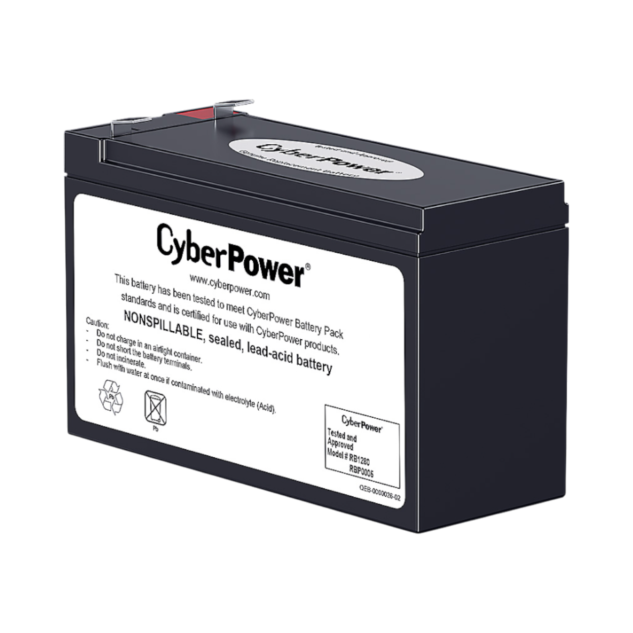 Batería de Reemplazo de 12V/8Ah para UPS de CyberPower RB1280 - SILYMX